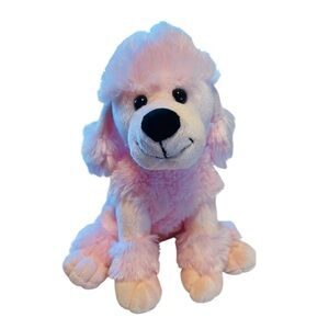 Charming Pink Poodle Stuffed Animal 14” Excellent Condition